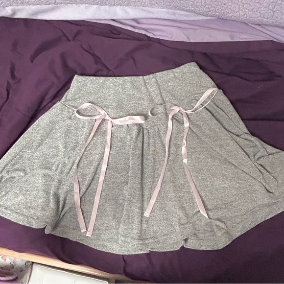 coquette / balletcore ribbon gray skirt - Picture 1 of 4